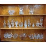 3 SHELVES OF GLASSWARE