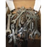 CARTON OF OPEN ENDED & RING SPANNERS