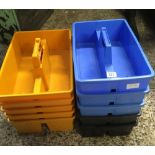 10 PLASTIC STACKING UTILITY CARRIERS
