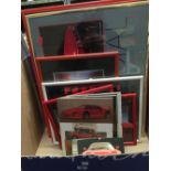 CARTON OF FERRARI F/G PICTURES & 1 IN CARDBOARD CARRIER