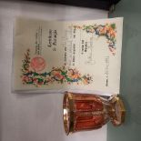 VENETIAN GLASS VASE WITH CERTIFICATE OF GUARANTEE