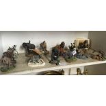 FULL SET OF 15 WILDLIFE PRESERVATION TRUST INTERNATIONAL SCULPTURE COLLECTION FIGURINES BY