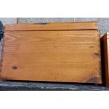 2 MISC WOOD STORAGE BOXES & A WOODEN BREAD BOX