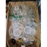 CARTON OF MIXED GLASSWARE