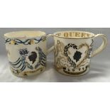 2 COMMEMORATIVE CHINA MUGS