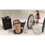 BOXED BROWNIE CAMERA, ROYAL DOULTON CHARACTER JUG OF MICHAEL DOULTON & REPRODUCTION VICTORIAN