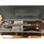 WASHBURN HAND CRAFTED ELECTRIC GUITAR CARRY CASE (RECENTLY HAD A SERVICE COSTING £110.00)