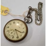 CYMA MILITARY MARKED POCKET WATCH, NEEDS ATTENTION