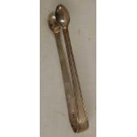 A PAIR OF GEORGE III SILVER SUGAR TONGS, LONDON 1804 BY ELEY & FEARN