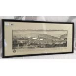VINTAGE PRINT 'THE EAST PROSPECT OF SHEFFIELD IN THE COUNTY OF YORK'