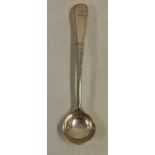 A GEORGE III BEADED EDGE SALT SPOON, LONDON 1804