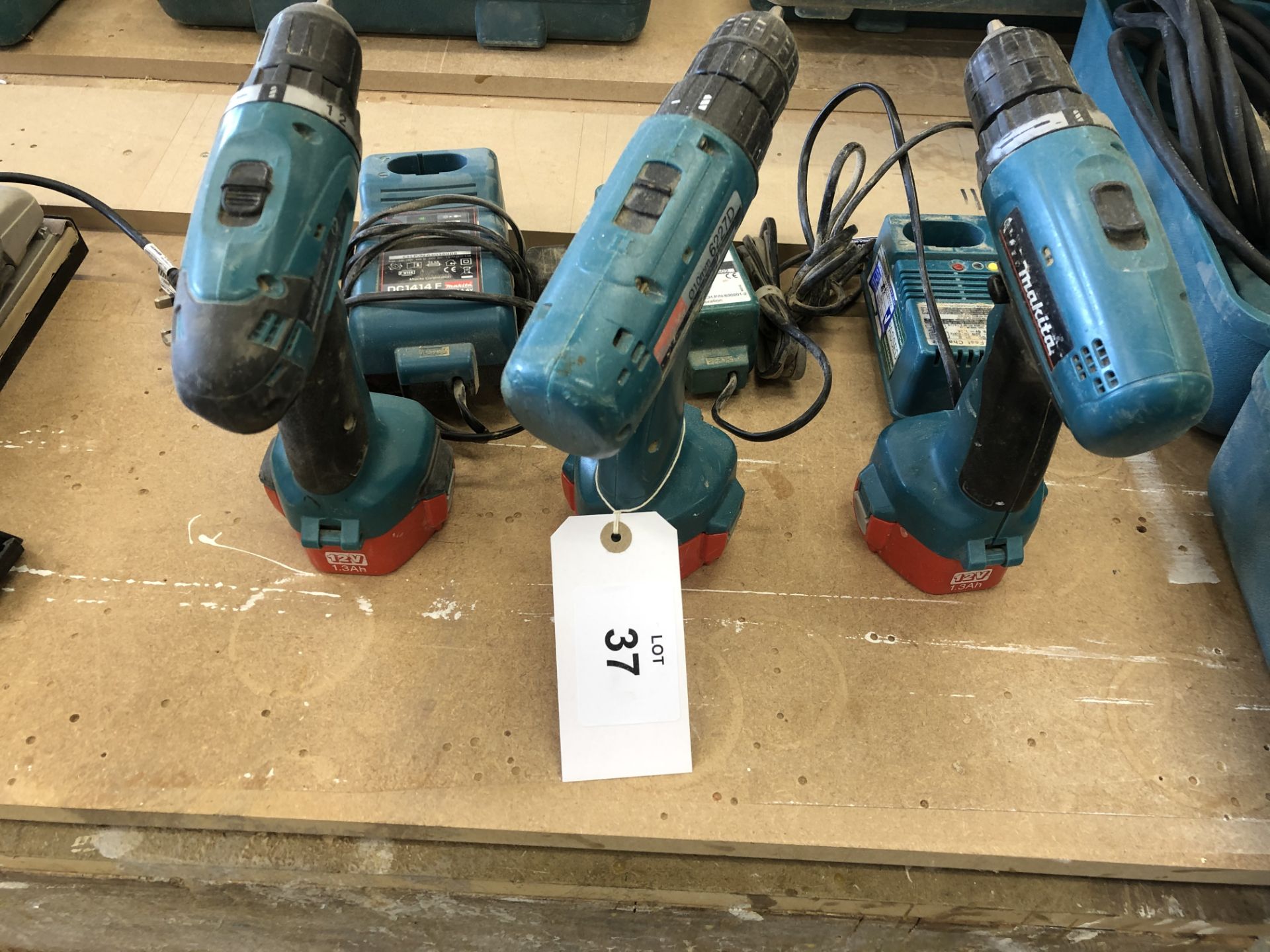(3) Makita Cordless Drills with (3) Battery Chargers - Image 2 of 5