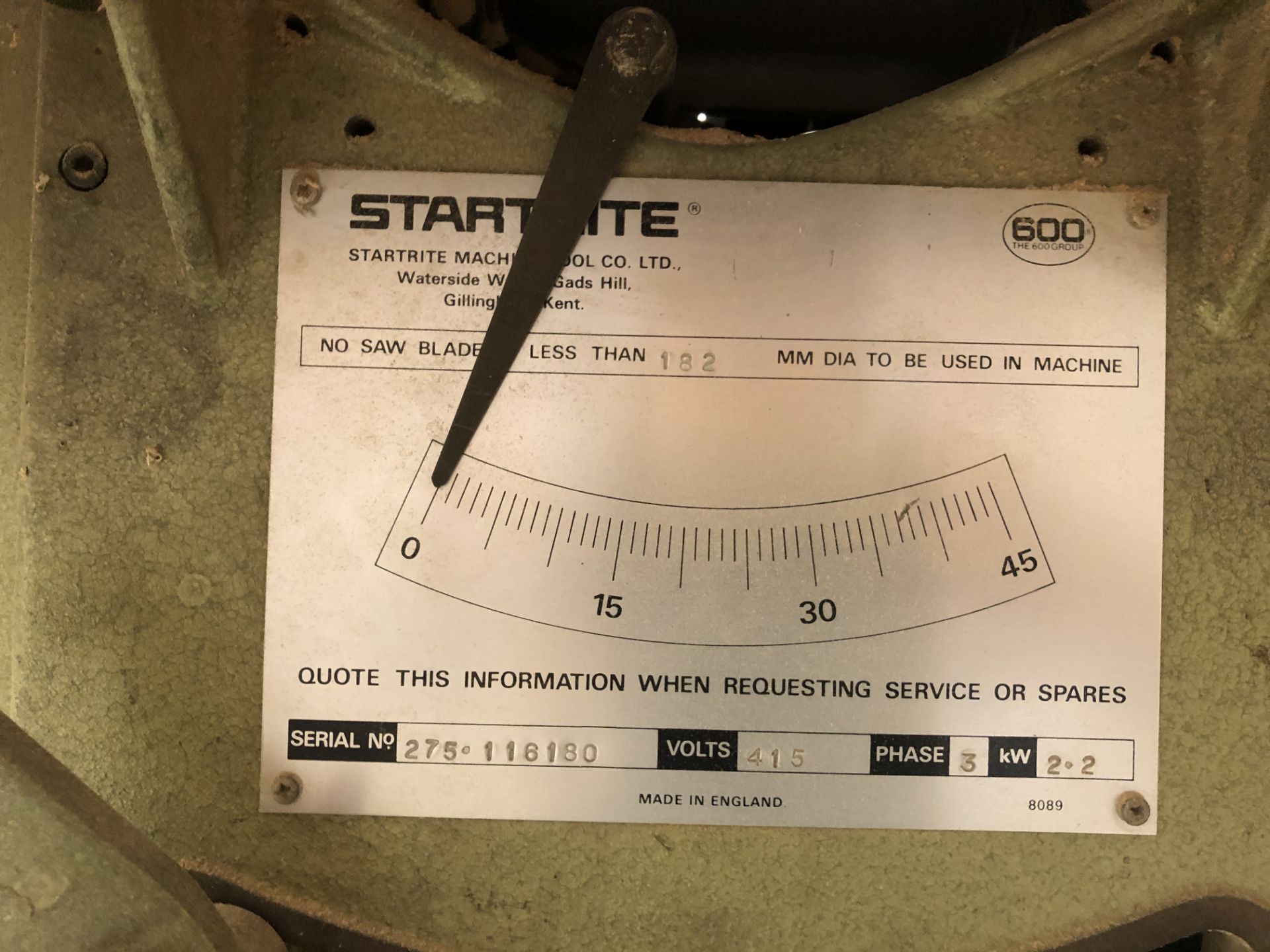 Startrite Tilt Arbor Table Saw - Image 7 of 7