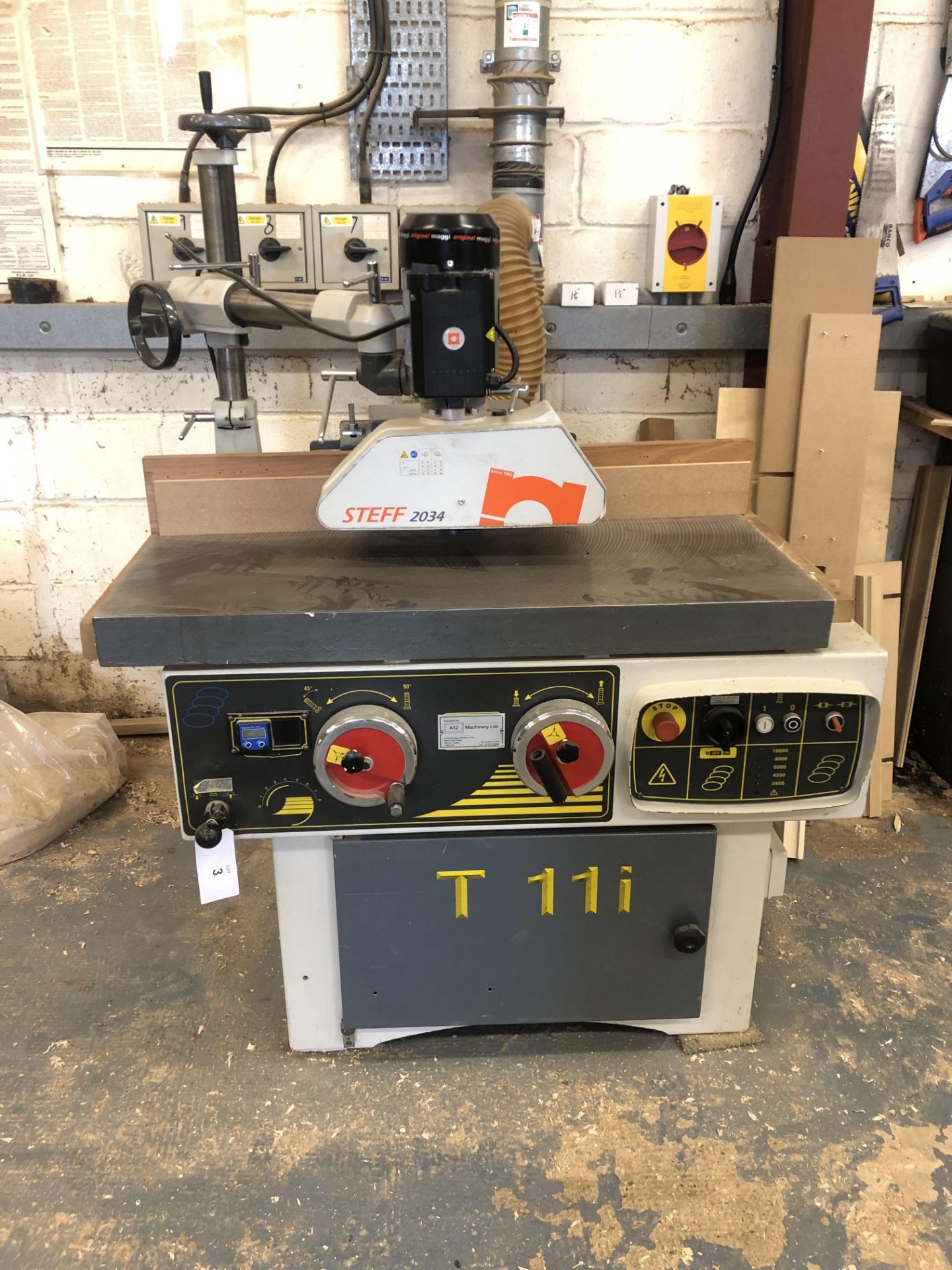 CMC T11i Spindle Moulder with Maggi Steff 2034 Power Feed Unit