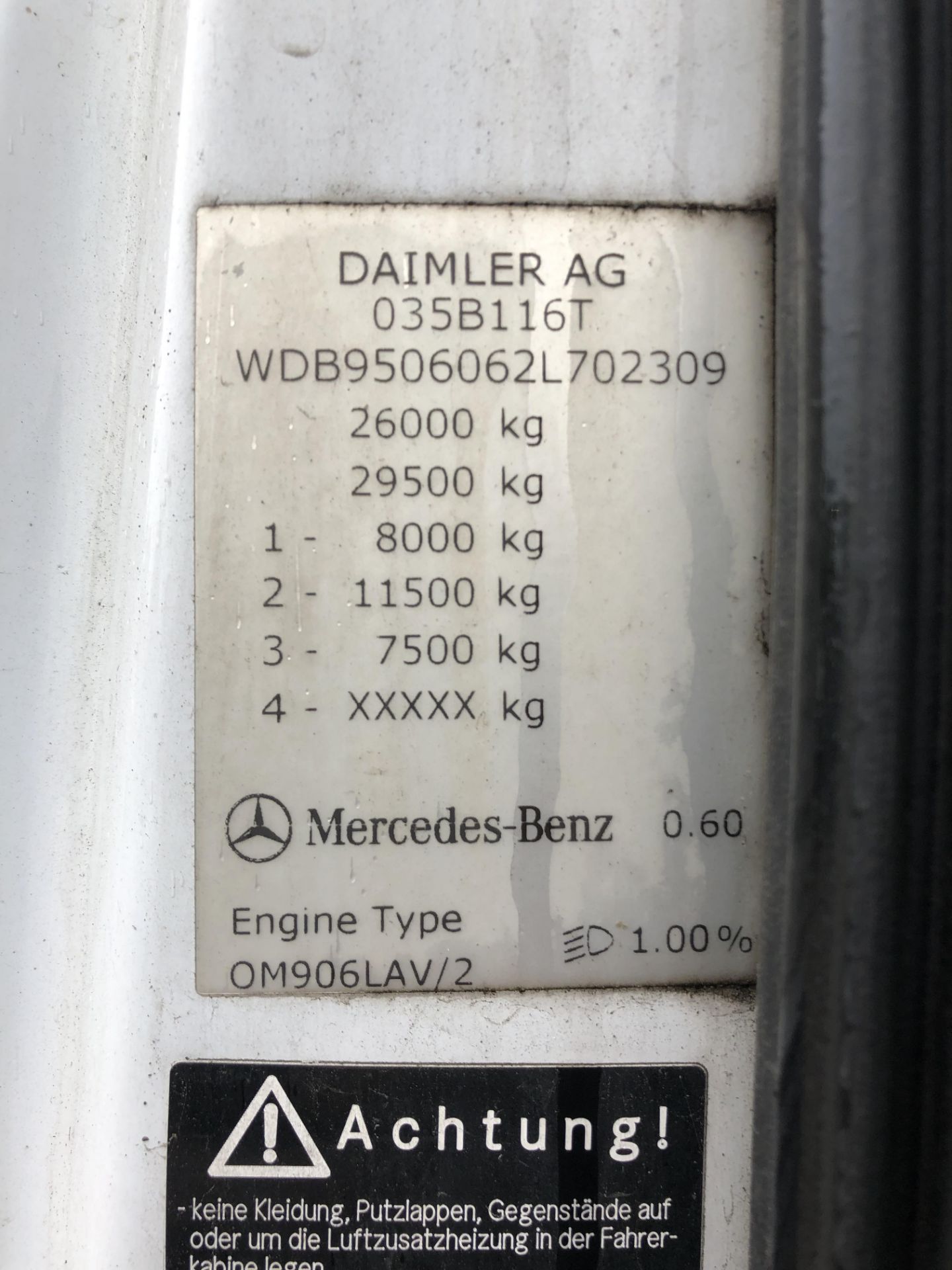 Mercedes Axor 2529 26-Tonne Insulated Fridge Rigid Truck - Image 19 of 19