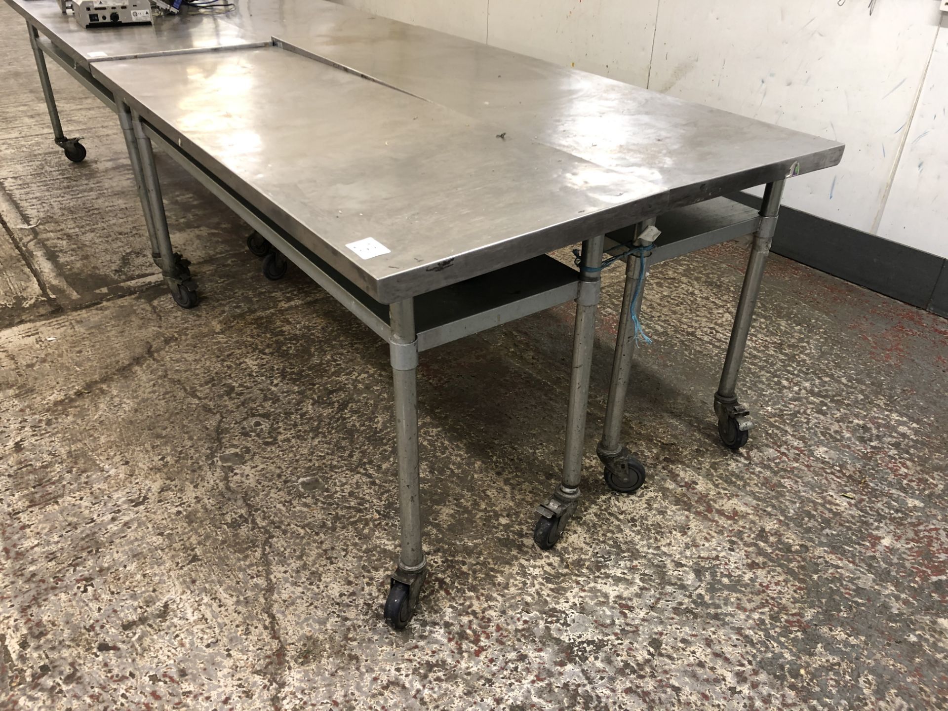 (2) Stainless Steel Mobile Preparation Tables - Image 2 of 4