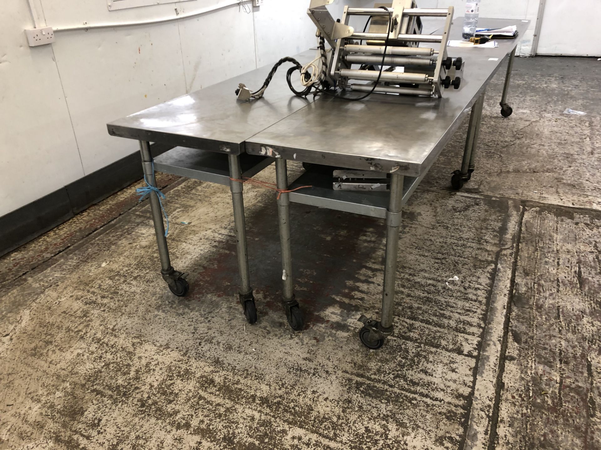(2) Stainless Steel Mobile Preparation Tables - Image 2 of 3