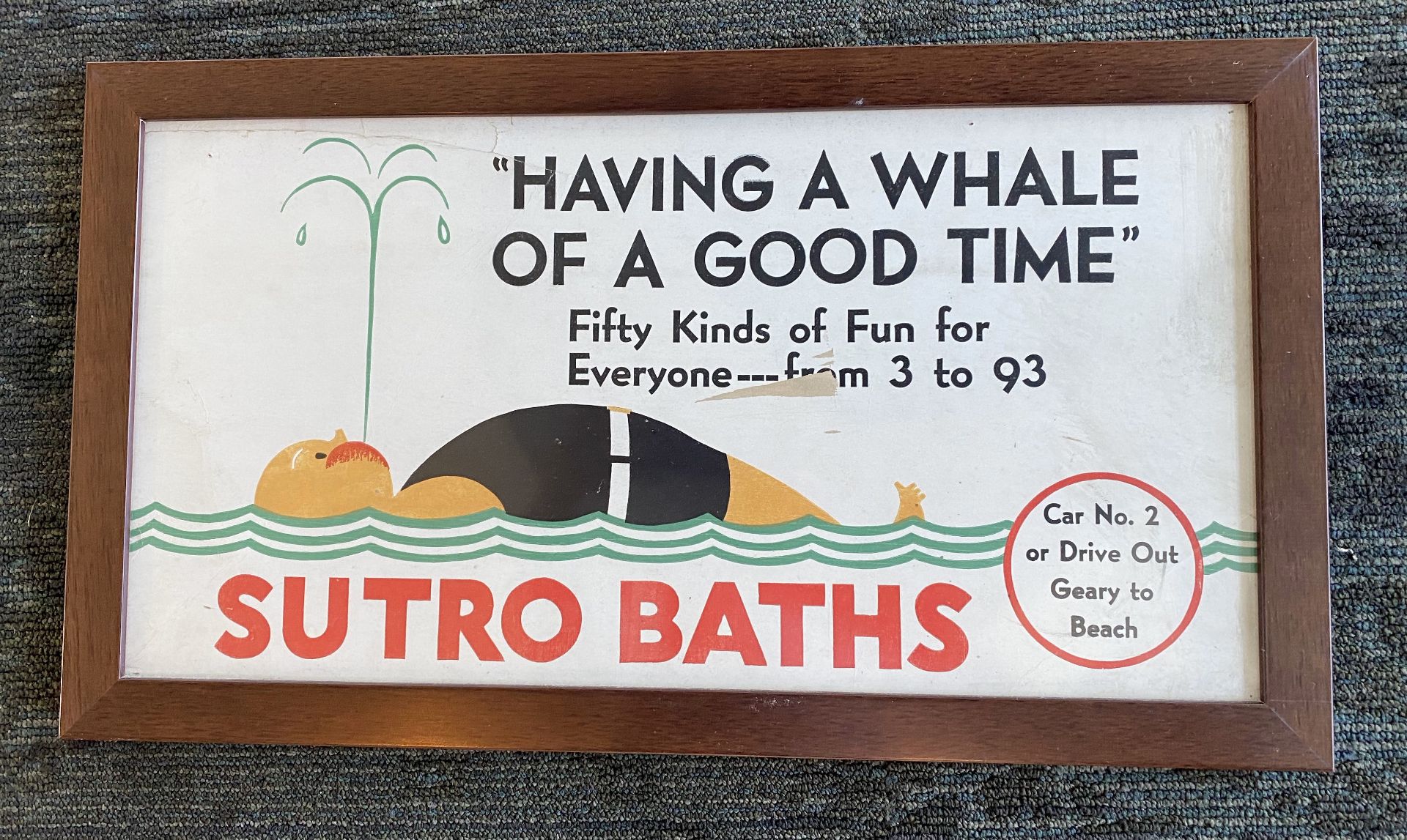 "Having a Whale of a Good Time" Sutro Baths Poster