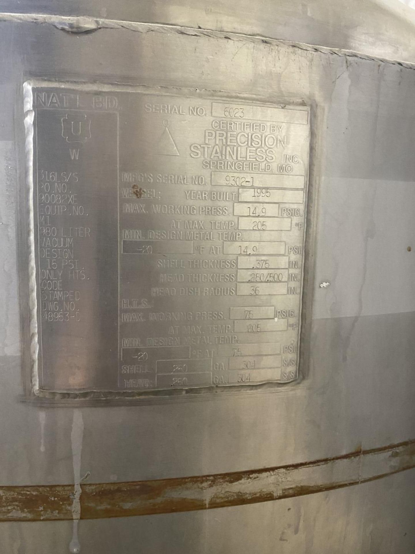 Jacketed Stainless Tank - Image 8 of 8