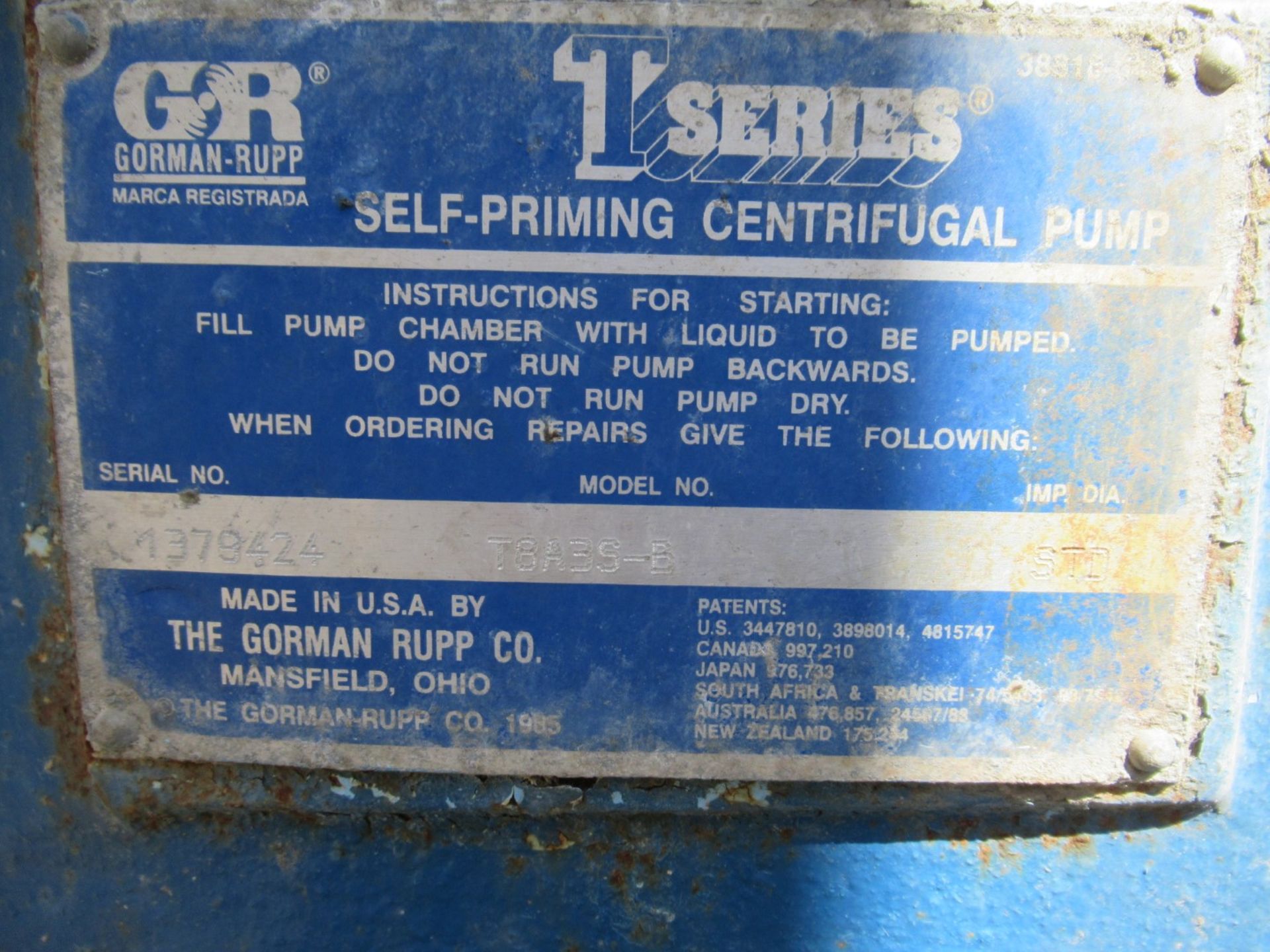 Self Priming Centrifugal Pump - Image 3 of 3