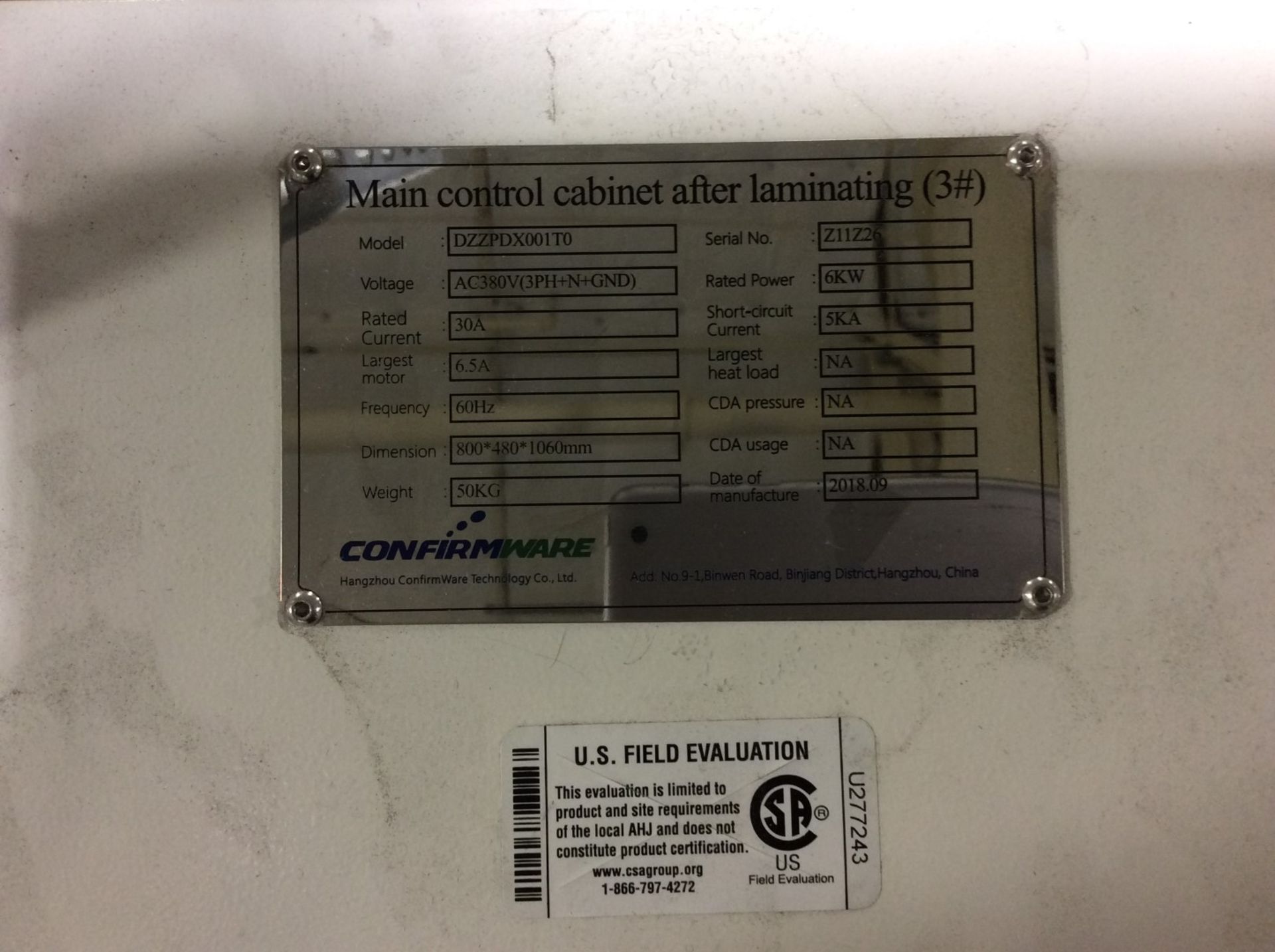 Conveyor Main Control Panel - Image 9 of 9