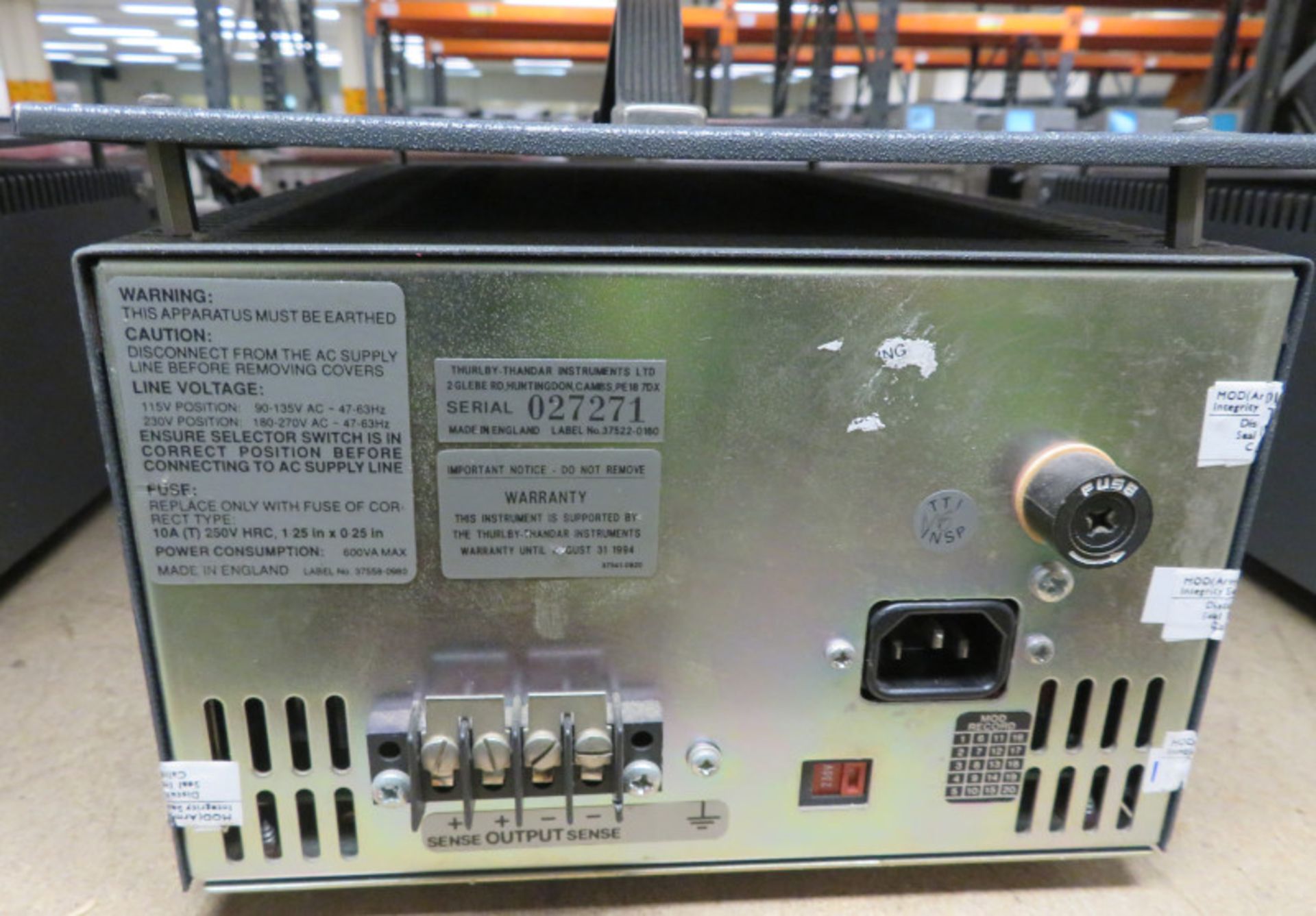 Thurlby Thandar TSX3510 Precision DC Power Supply - 35V - 10A - Damage as seen in pictures - Image 3 of 3
