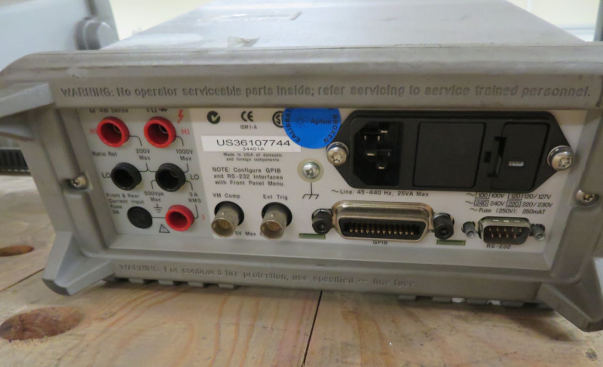 Agilent 34401A 6 1/2 Digit Multimeter - Image 2 of 2