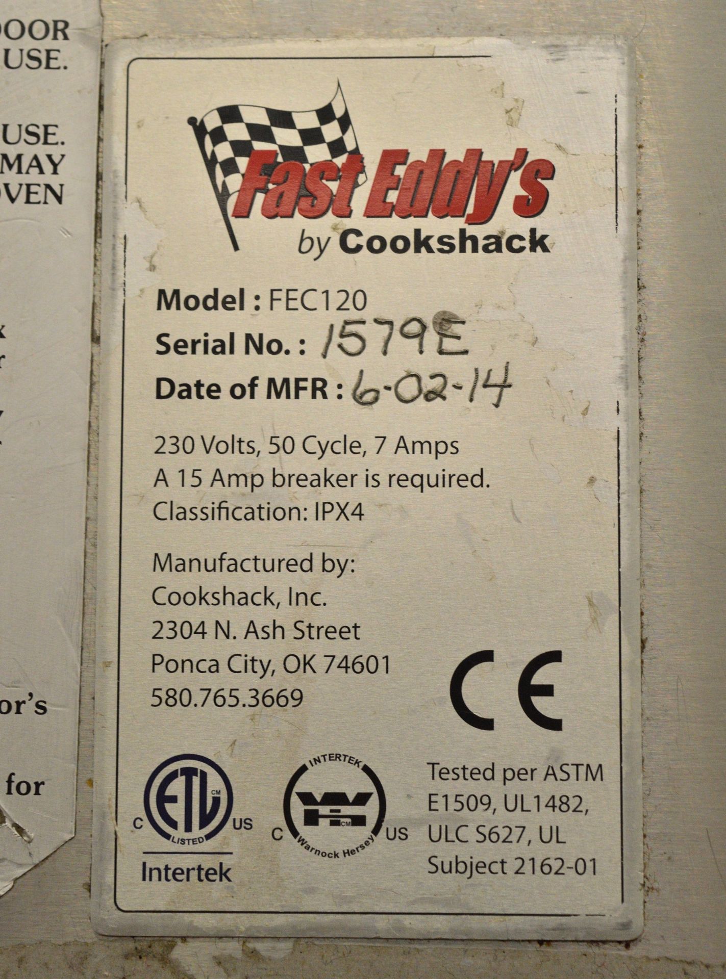 Cookshack FEC120 Fast Eddy's Smoker Oven - 230v - Image 11 of 11