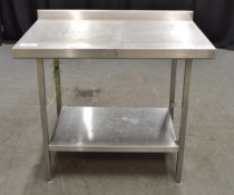 Stainless Steel Table with bottom shelf - L1000 x W600 x H930mm