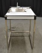 Stainless Steel Counter Table with Sink & Tap - L700 x W870 x H1170mm (includes tap)