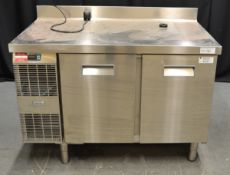 Electrolux RCSN2M2U Stainless Steel Refrigerated Counter with 2 Doors & Splashback