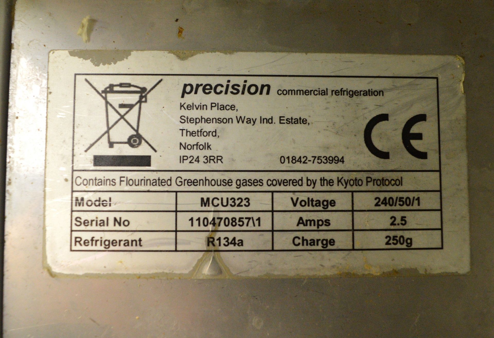 Precision MCU323 3 Door Mobile Counter Refrigerator - Image 6 of 8