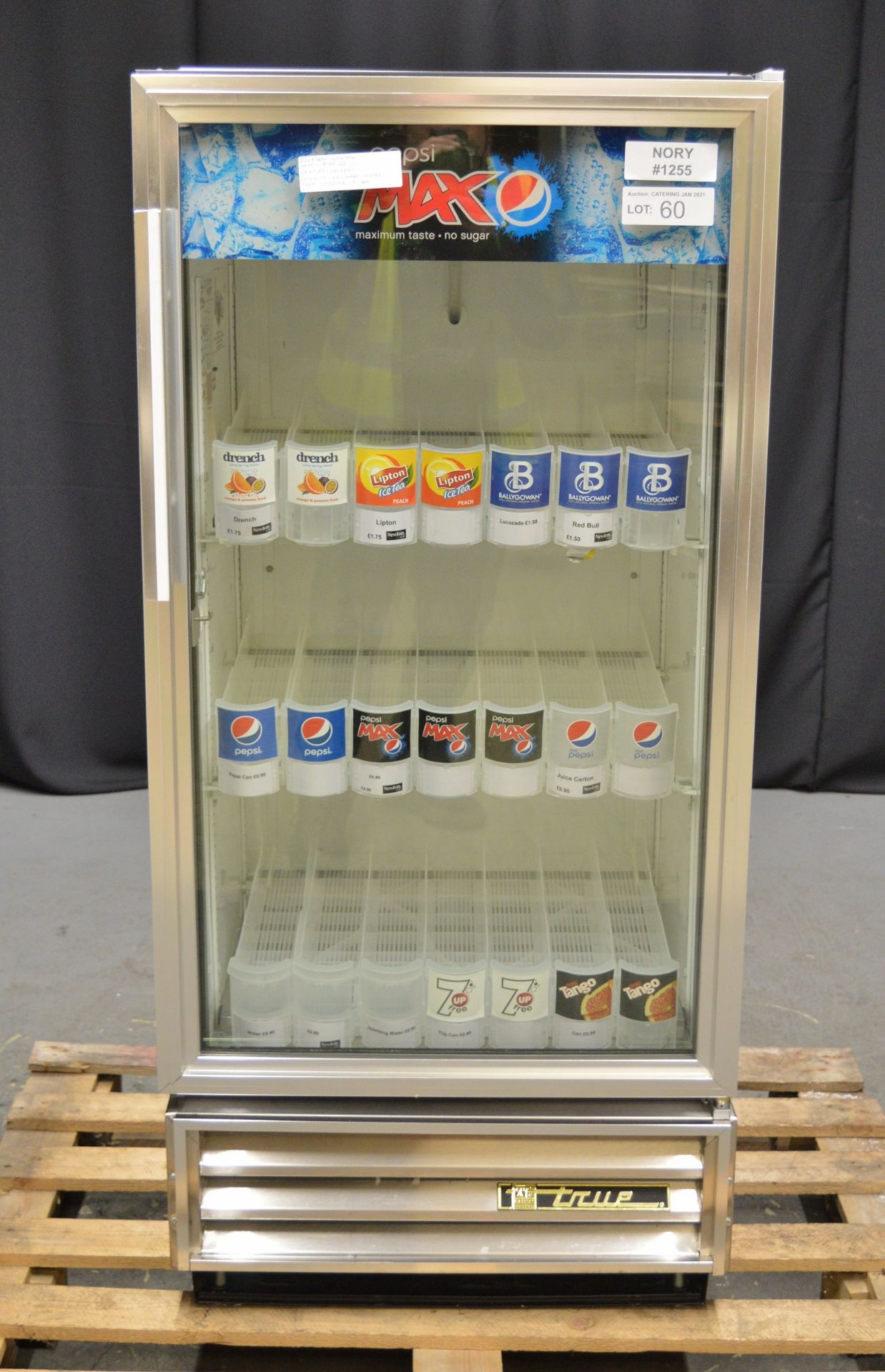 True Manufacturing Company Pepsi Max Branded Drink Bottle Display Chiller