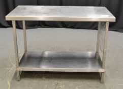 Stainless Steel Table with bottom shelf - L1200 x W600 x H860mm