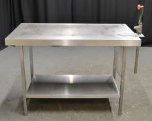 Stainless Steel Table with bottom shelf - L1200 x W650 x H860mm