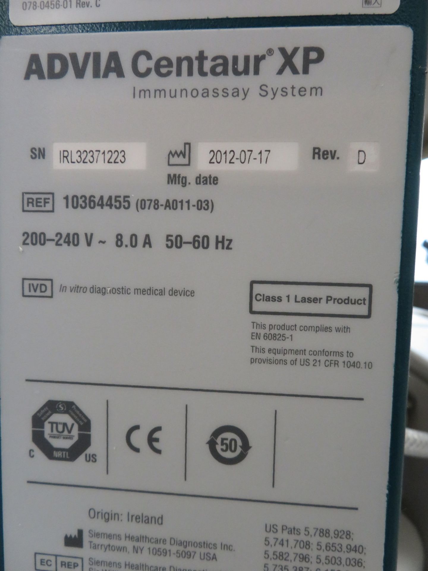 Siemens ADVIA Centaur XP Immunoassay System & Various Accessories. - Image 16 of 37