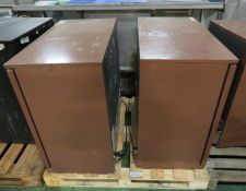 2x Husky 2 Door Glass Door Undercounter Display Chillers