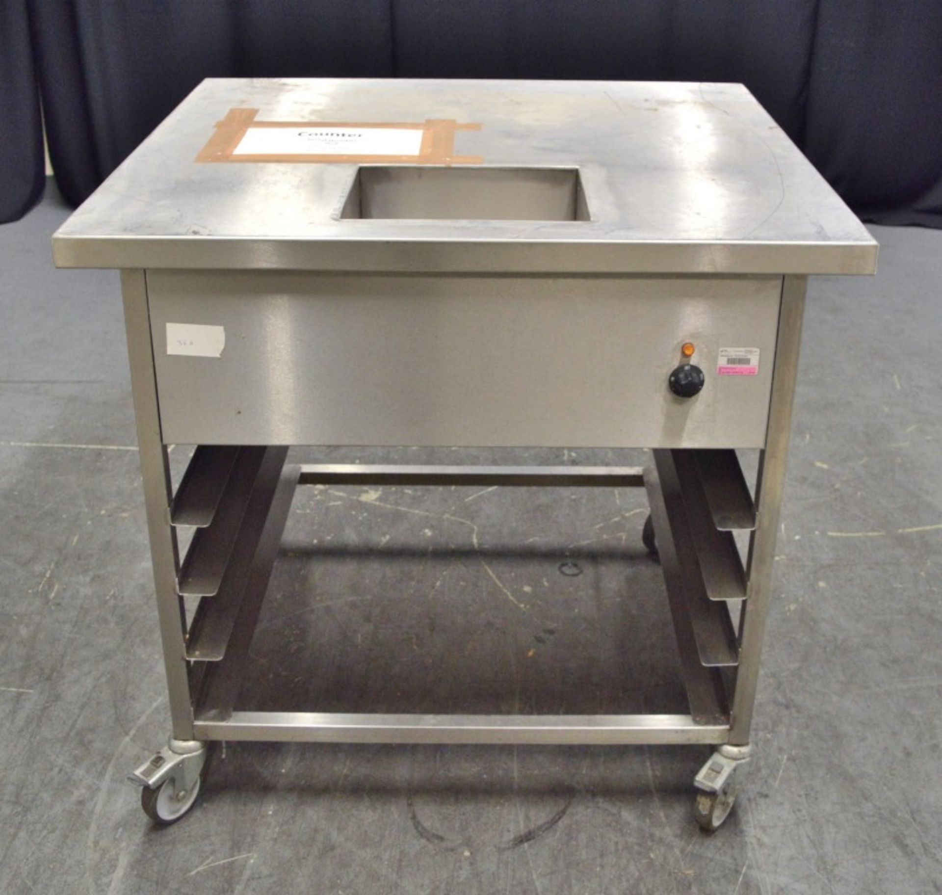 Stainless Steel worktop with heating element - 980 x 900 x 900