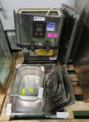 Gastronorm pans, Lincat hot water dispenser (as spares)