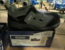 Safety shoes - Q-safe non metallic grey sandal QS7020 - 5.5UK 39EU