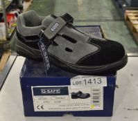 Safety shoes - Q-safe non metallic grey sandal QS7020 - 12UK 47EU