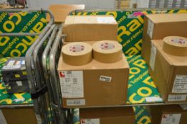 2x Boxes of Scapa Cloth Adhesive Tape - Beige - L50 x W50mm (16 Rolls Per Box)