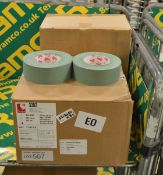 2x Boxes of Scapa Cloth Adhesive Tape - Olive Green - L50 x W50mm (16 Rolls Per Box)
