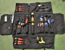 Tool kit in roll up pouch