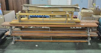 Various Traditional Gym Benches (various lengths) & Pole Assembly