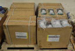 6x Boxes of Q-Safe Grey/Black Safety Gloves - Size 8 (approx. 120 pairs per box)