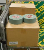 2x Boxes of Scapa Cloth Adhesive Tape - Olive Green - L50 x W50mm (16 Rolls Per Box)
