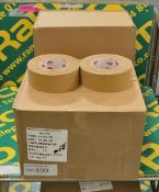 2x Boxes of Scapa Cloth Adhesive Tape - Beige - L50 x W50mm (16 Rolls Per Box)