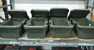 4x Cambro Green Food Container insulated L650xW44xH32mm - AS NEW