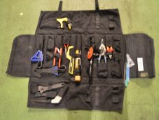 Tool kit in roll up pouch